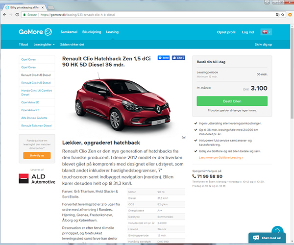 ALD Automotive indgår samarbejde med GoMore om levering af biler til privatleasing 